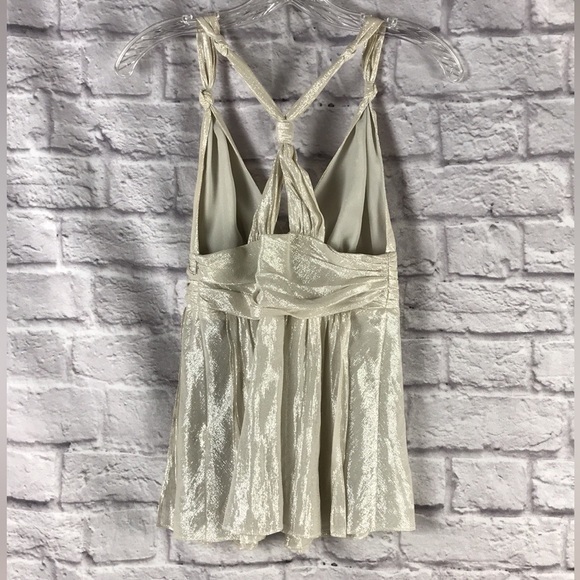 Rare Vintage Silk Goddess Top Victoria’s‎ Secret Moda Intl Metallic Silk SZ S - Picture 10 of 10